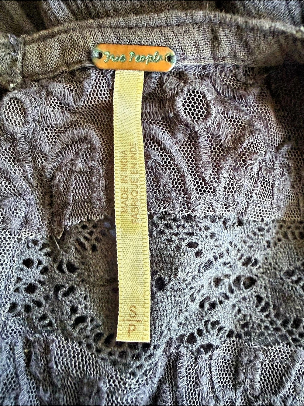 Free People One Night Victorian Tunic Mini Dress - Purple/Blue Size S - Picture 5 of 8